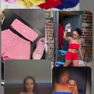 Nike Pink and Red Athletic Set